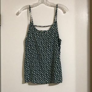 Painted Threads dark green patterned tank
